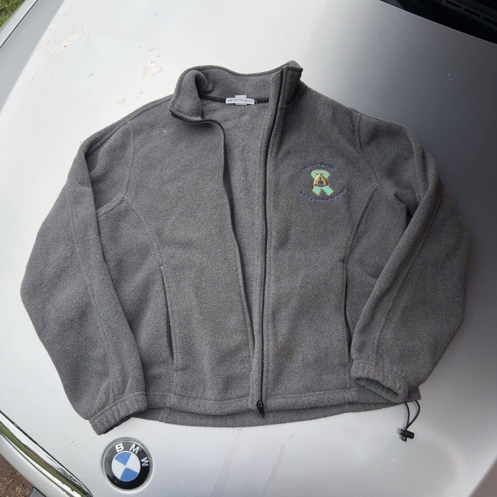 Gray Full Zip Port Authority Fleece Jacket American Cancer Society Womens L